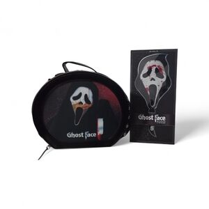 Ghost Face Scream Make Up Travel Bag with Mirror - Black & Red Bundle Glamlite